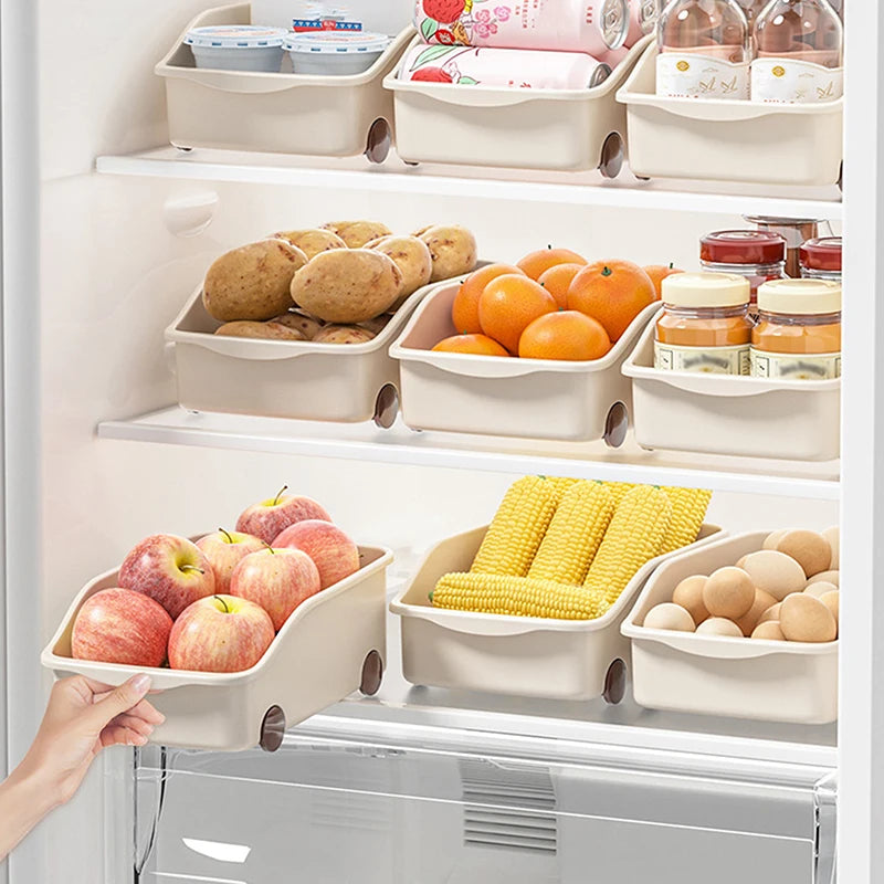 Kitchen Closet Organizer Sundries Storage Case Wheels Seasoning Qme