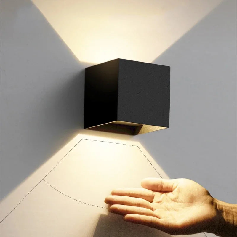 LED Outdoor Wall Light Interior Home Decor Wall Lighting AC85-265 Exterior Wall Lamps for Garden Yard IP65 Waterproof Porch Lamp Qme