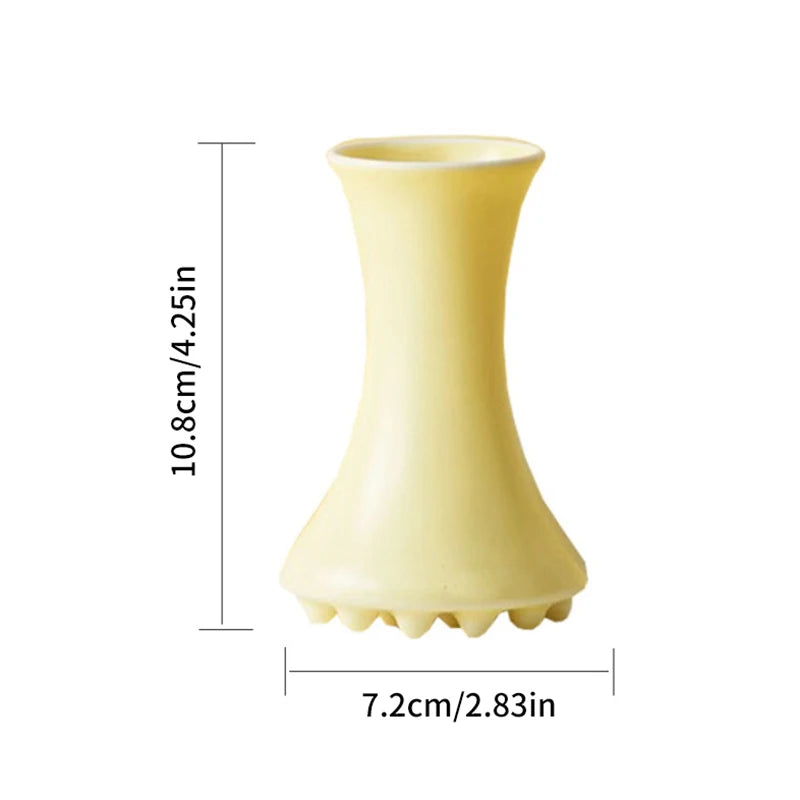 Yellow Ceramic Gua Sha Face Body Massage Tool Guasha Board Relief Qme
