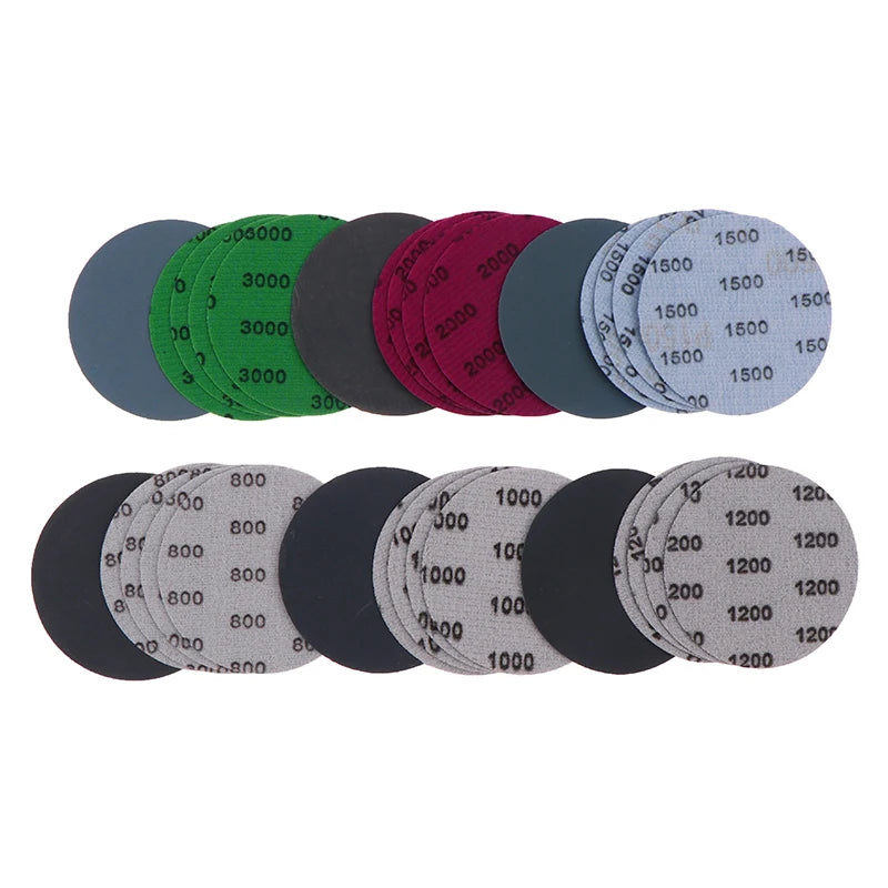 3 Wet Dry Sanding Discs 800-3000 Grit Sandpaper Assortment Hook Loop Qme