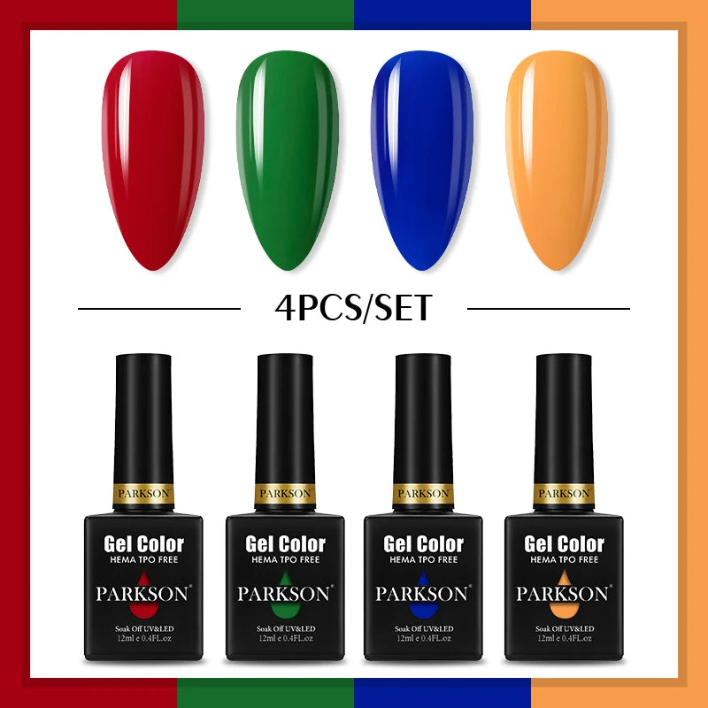 PARKSON Macaroon Series Gel Nail Polish LED UV Summer Solid Semi