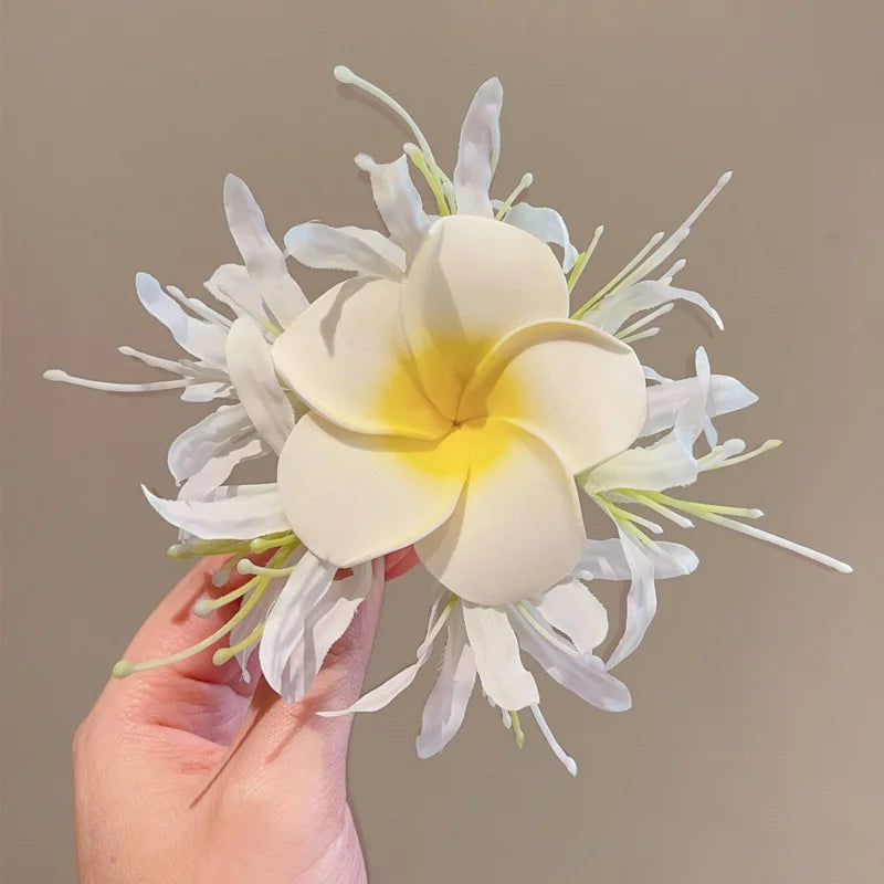 Fashion Flower Hairpin Beach Vacation Florals Headpiece Decor Hawaiian Flower Hair Clip Travel Hair Decor Bohemian Decoration Qme Style 5