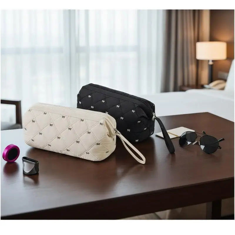 Waterproof Zipper Cosmetic Bags Women Hair Dryer Storage Bag Travel Qme