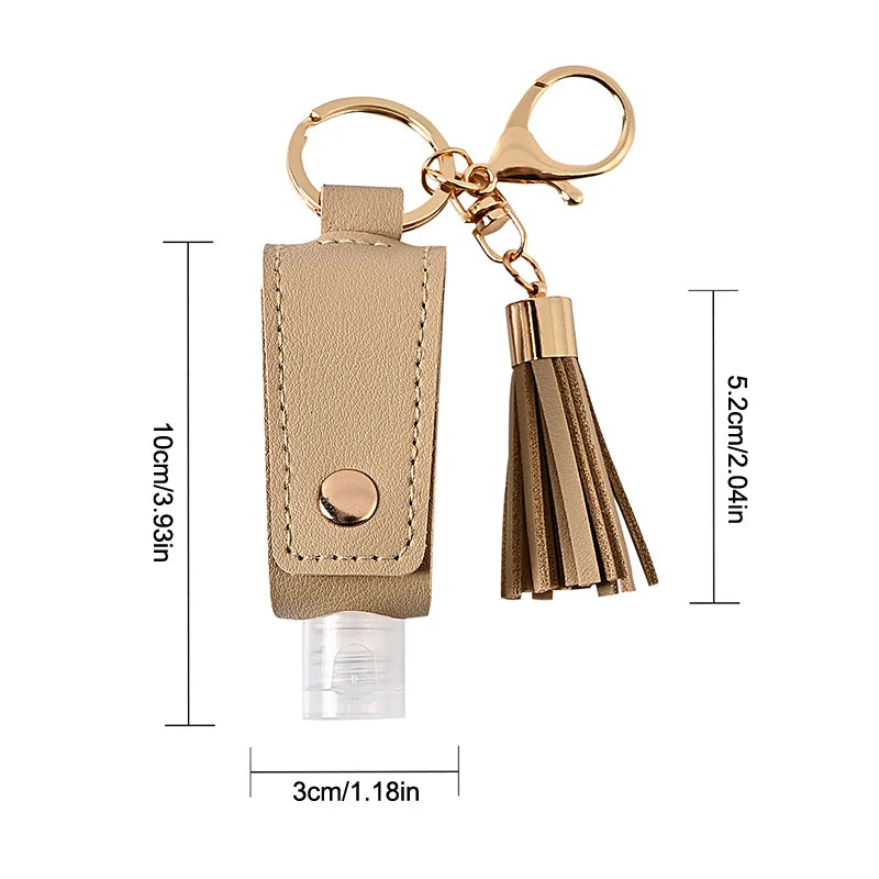 Travel Mini Hand Sanitizers Case Portable Empty Bottle Keychain Qme