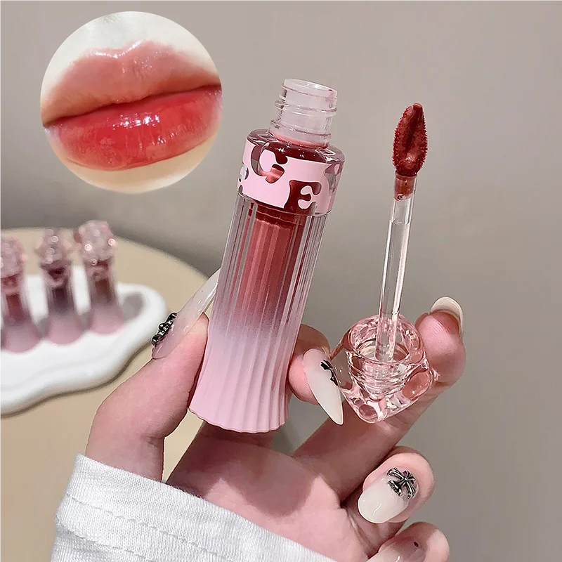 Gege Bear Water Light Lip Llaze Mirror Lipstick Gloss Hydrating Qme