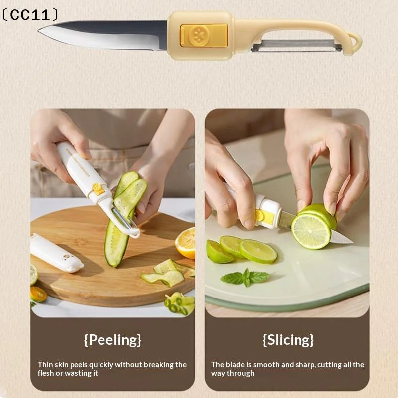Multifunction 1 Peeler Stainless Steel Fruit Kitchen Knife Double Qme