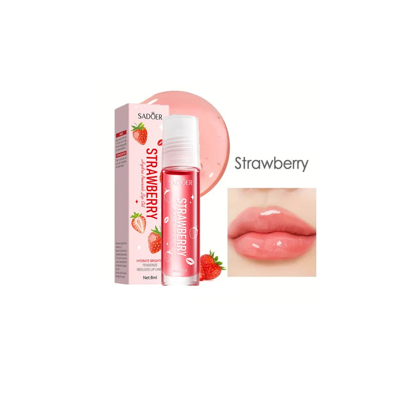 Shining Moisturizing Lip Oil Contains Vitamin E Used Drying Lips Qme strawberry