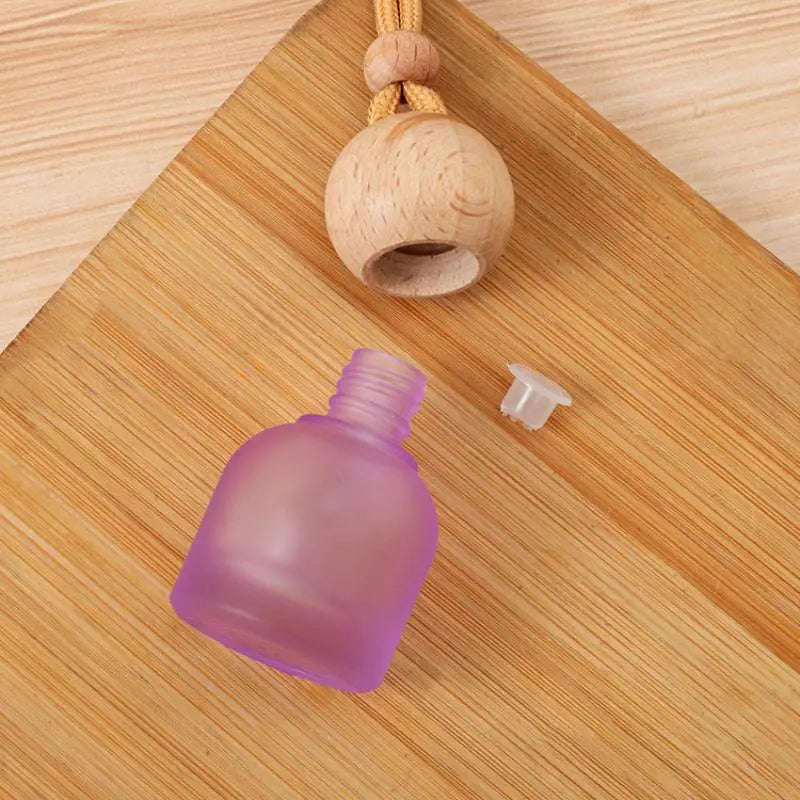 Car Pendant Decoration Colorful Frosted Glass Bottle Container Empty Qme