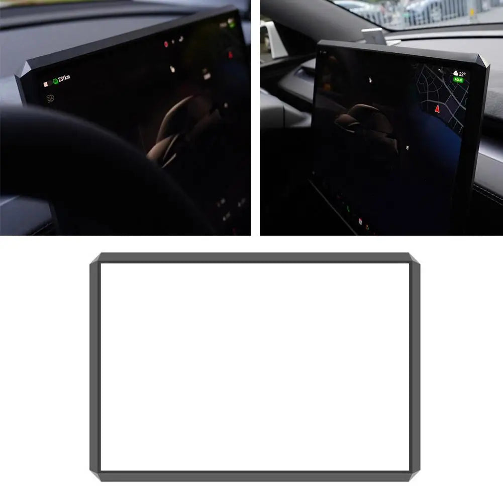 For Tesla Model Y Juniper 2026 16-inch Screen TPU Protector Frame Edge Cover Central Control Display Navigation Screen Protector Qme