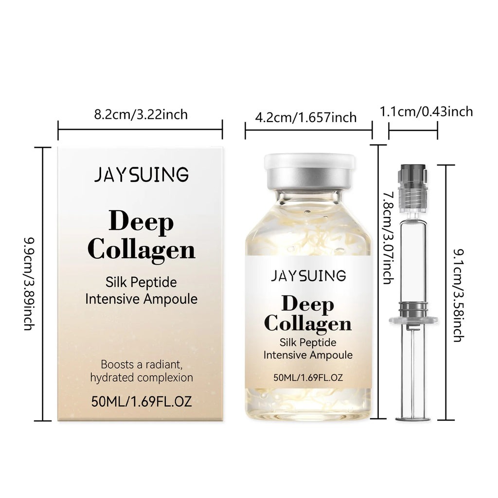 Collagen Silk Peptide Intensive Ampoule Lifting Tighten Skin Elasticity Booster Hydrating Anti-Wrinkle Firming Moisturizer Skin Qme