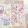 Self-adhesive Rhinestone DIY Stickers - Colorful Acrylic Gemstone Glitter Stickers, Multi-functional Reusable Craft Stickers Qme 13 pages of stickers