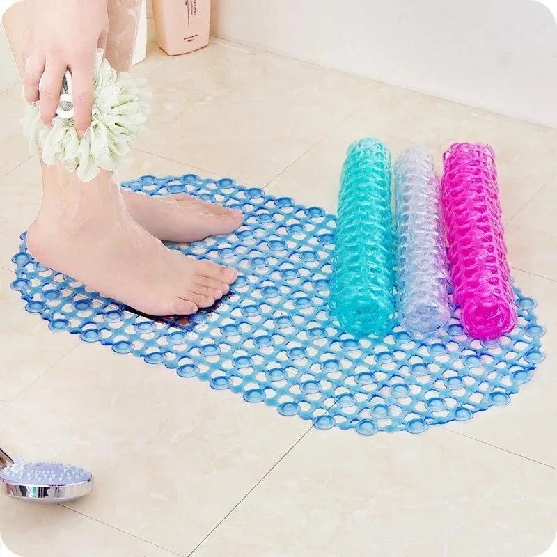 Bathroom Anti-Slip PVC Foot Massage Pad with Strong Suction Shower Suction Cup Particle Design Non-Slip Bathroom Mat Qme