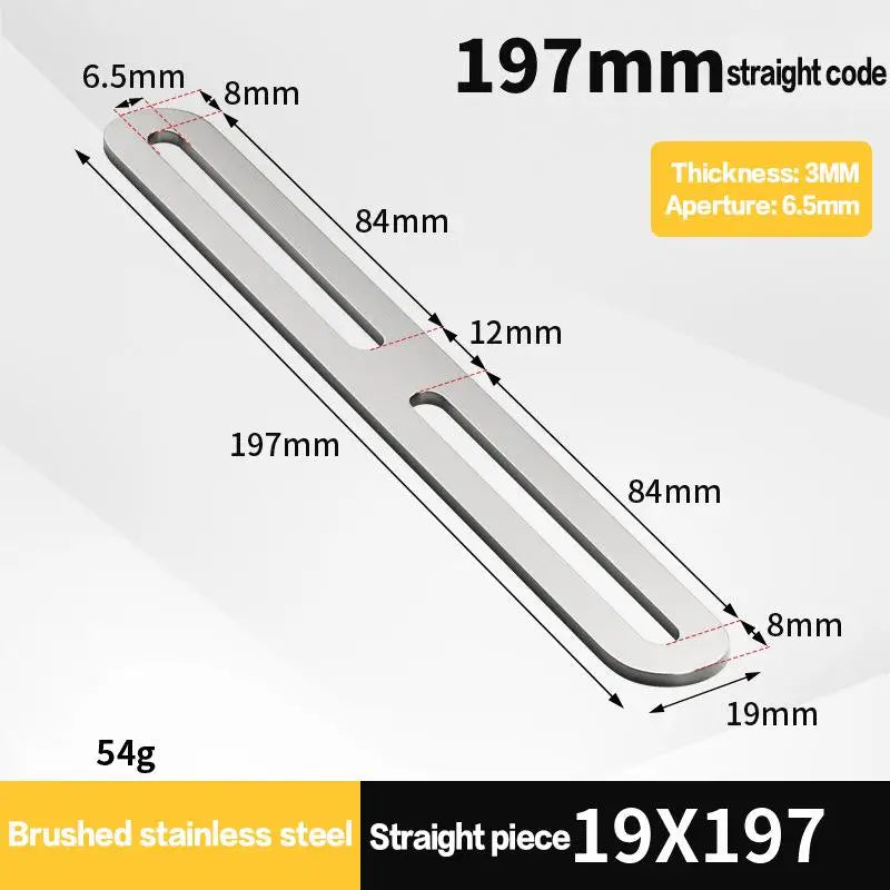 Stainless Steel Straight Angle Bracket Black Silver Thickened 180 Qme A11