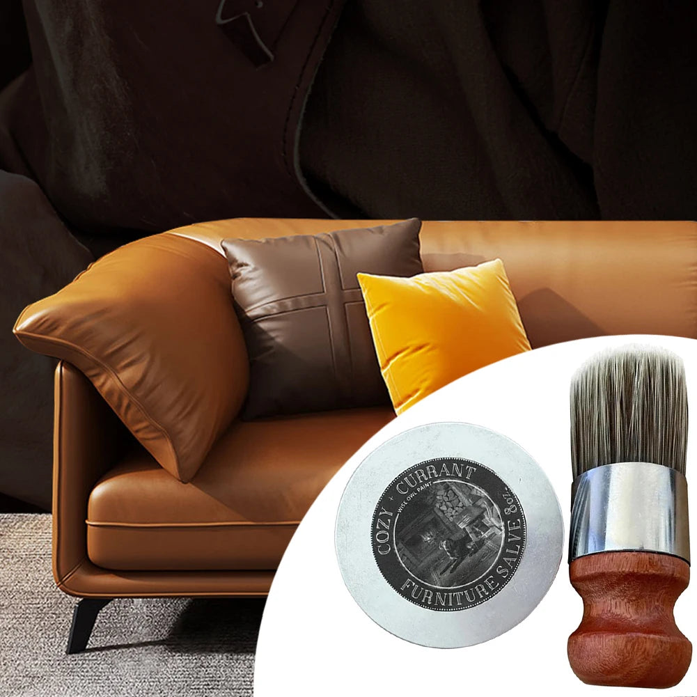 4/8oz Furniture Salve All-Natural Polishing Treatment Leather Conditioner Universal Conditioner for Car Interiors Furniture Qme