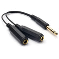 2pcs 3.5mm Mic Headset Splitter Adapter Cable 1 TRRS Male To 2 TRS Female Audio AUX Studio Y Converter Cord Qme 2pcs
