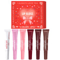 6pcs/box 6-Color Lip Gloss Set Unique Gift Set Long-Lasting Moisturizing Glossy Lip Color Valentine’s Day Gift Thanksgiving Gift Qme Lip gloss 6 pcs