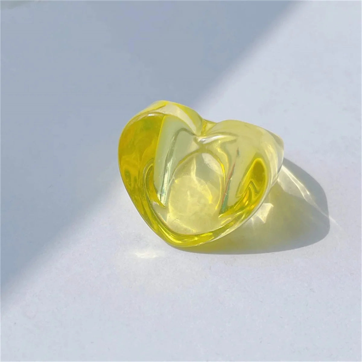 Y2k Handmade Colored Acrylic Resin Inlaid Gemstones Personality Lovely Pope Rings For Women Girls Party Jewelry Hip Hop Rings Qme Size 7 huang