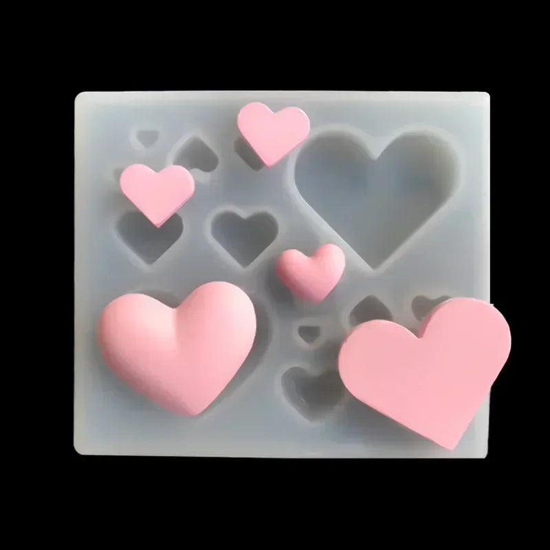 Heart-shaped Silicone Fondant Mold Chocolate Cake Suitable Valentines Qme