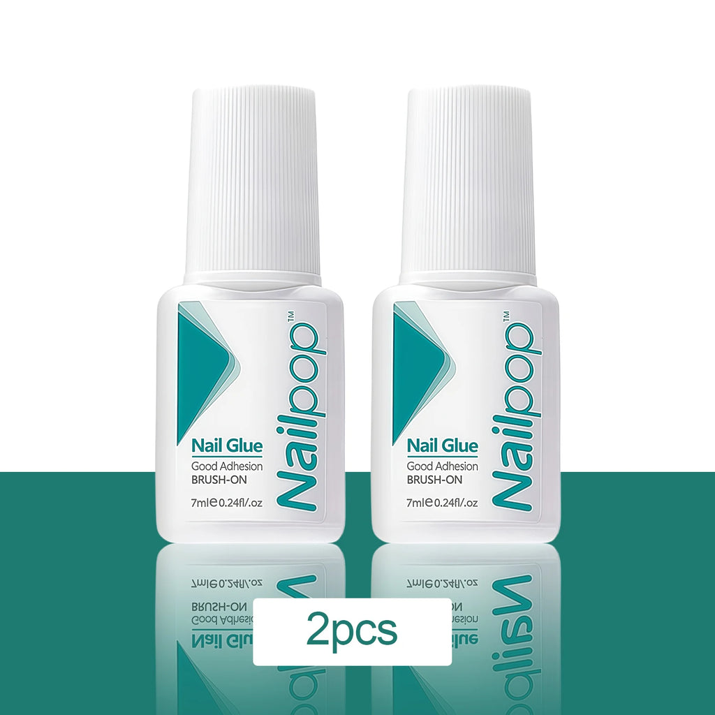 Nailpop Nail Glue 2 Strong Adhesive Fast Drying Long Lasting Qme nail glue 2pcs