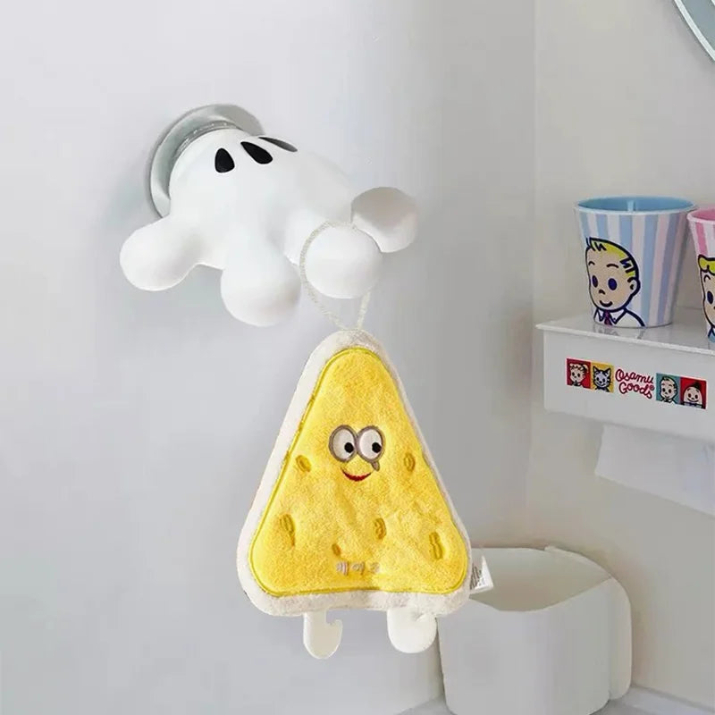Toothbrush Holder Mickey Palm Cute Bathroom Towel Suction Cup Multi-Function Hook Traceless Hook Data Cable Winder Qme