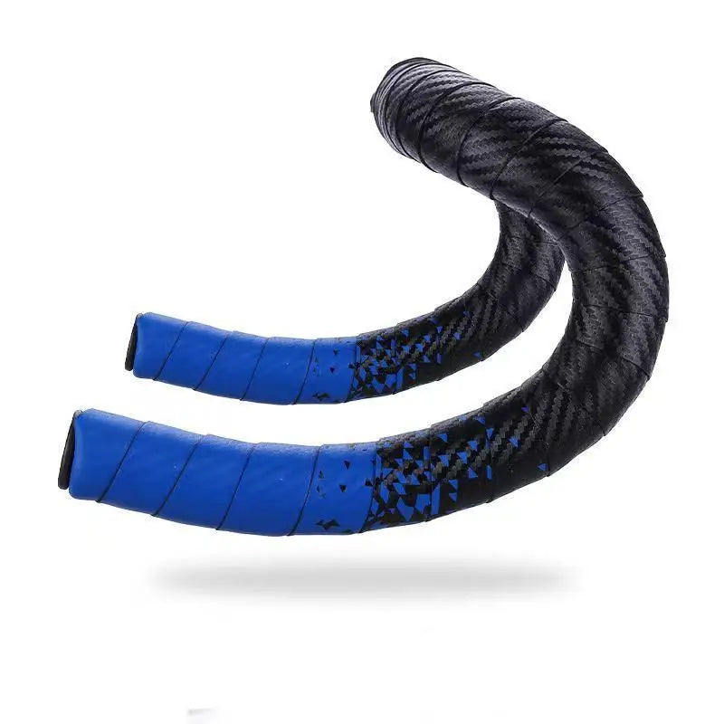 1Pair Anti-vibration Bike Handlebar Tape Non-slip PU EVA Bicycle Qme Blue