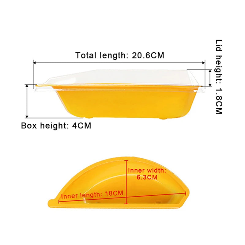 Mousse Cake Box 50 Sets Cup Lid Banana Banana-shaped Dessert Qme