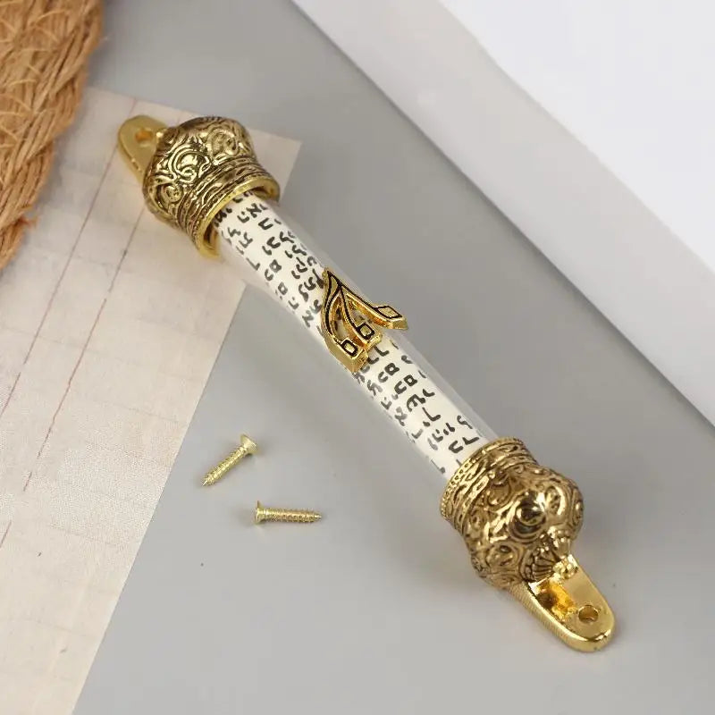 Plaque Door Metal Blessing Mezuzah Scroll Decoration House Religious Qme