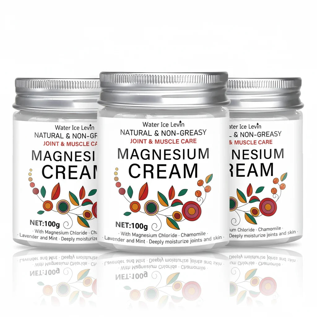 Magnesium Joint & Muscle Care Cream with Chamomile & Lavender, Natural Relief, Deep Moisturizing, Non-Greasy Qme WHITE 100g