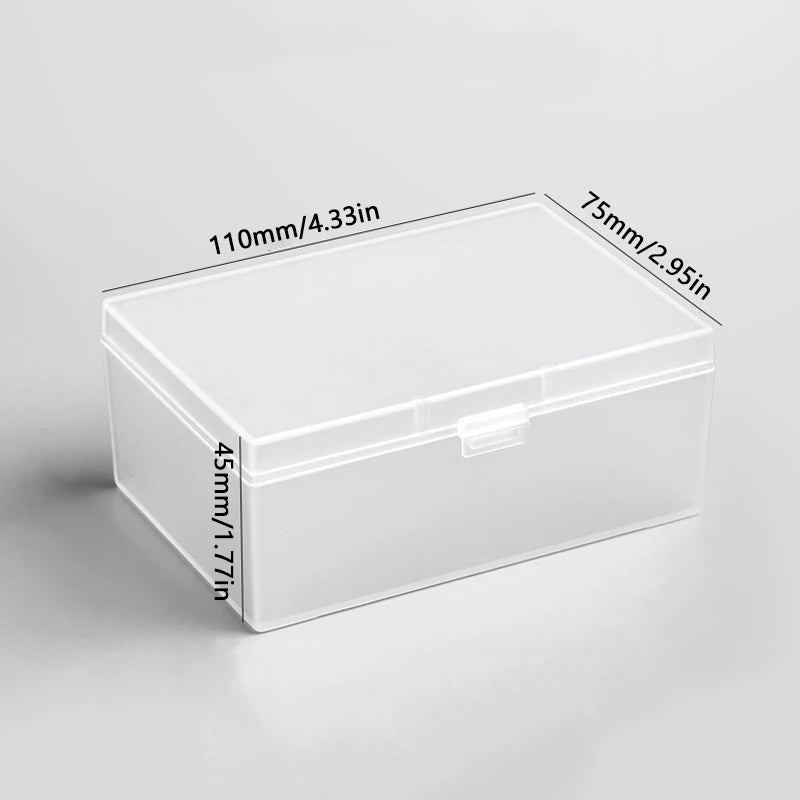Dust-proof Jewelry Storage Box Transparent Plastic Square Semi Qme