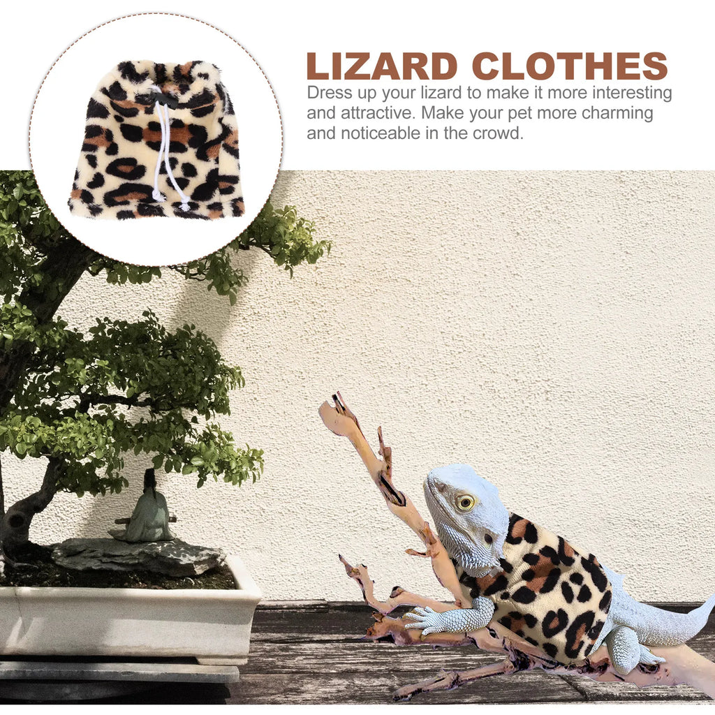 Adorable Lizard Clothes for Bearded Dragons Chameleons Lightweight Smooth Surface Outdoor Warm Reptile Small Clothing Lizard Qme