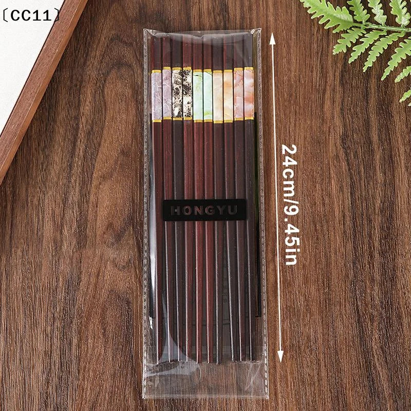 Banboo Chopstick Reusable Non-slip Sushi Food Chop Sticks Chopsticks Qme