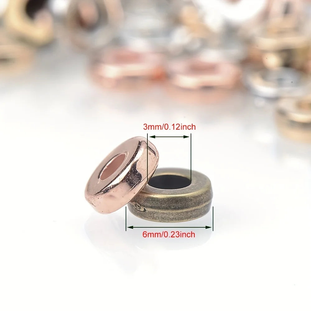 Flat round beads, loosely spaced beads, suitable for DIY bracelets, necklaces, earrings, and jewelry imitation products. Qme