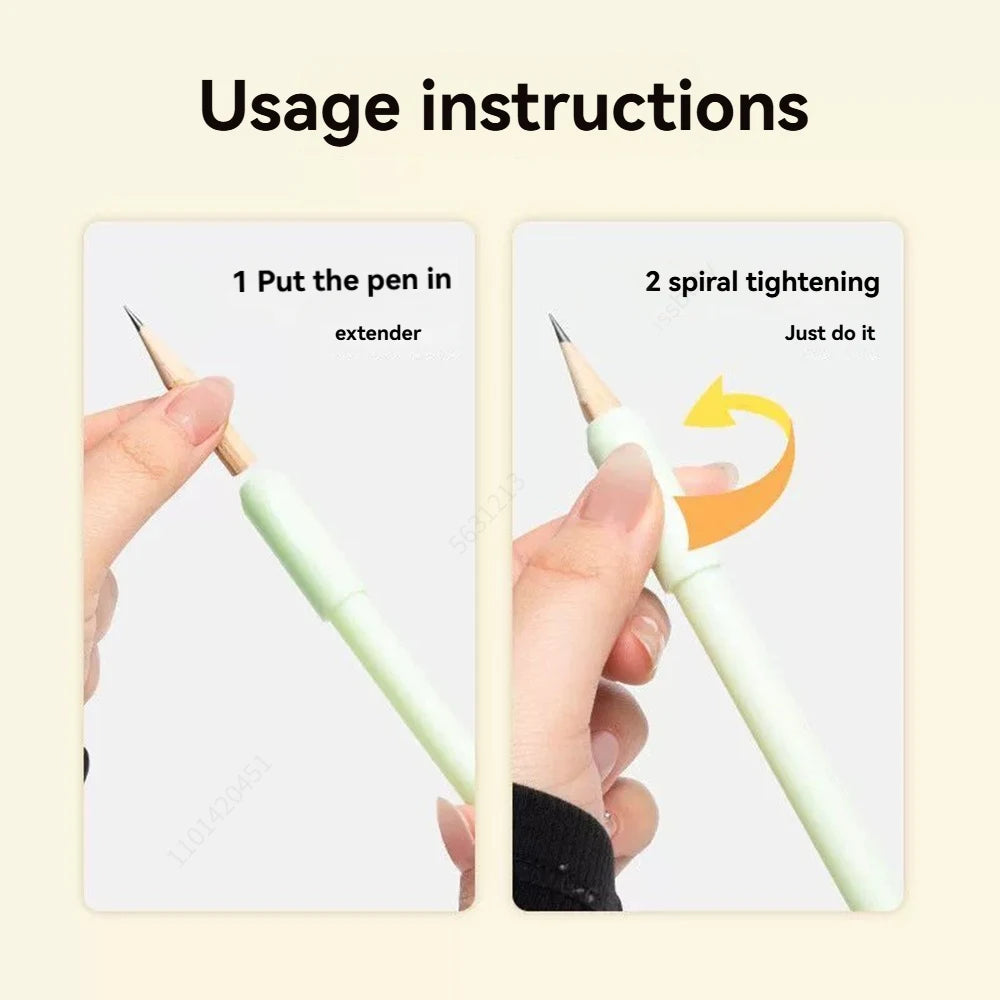 5/6 Pcs Pencil extender art pen grip pen holder sketching pencil colored pencil case extension art school office supplies Qme