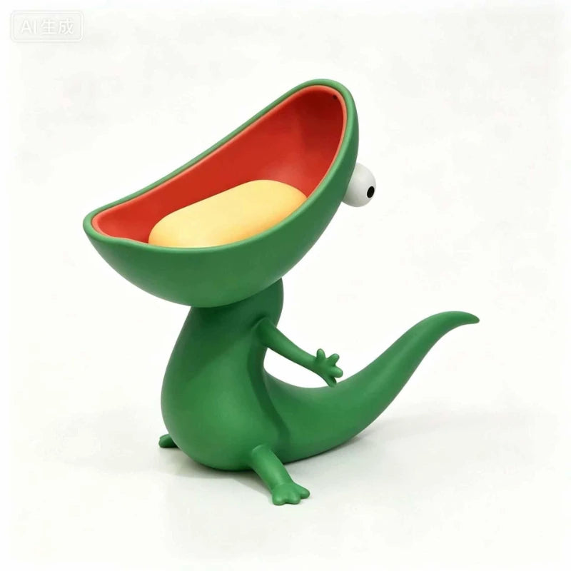 Deluxe Reptile Collection Slim Snake Soap Box Key Holder Desk Decor Qme green