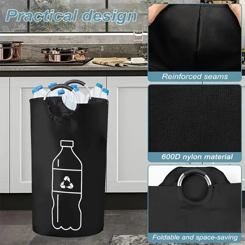 Aluminum Handle Large Capacity Bin Empty Bottle Storage Basket Qme