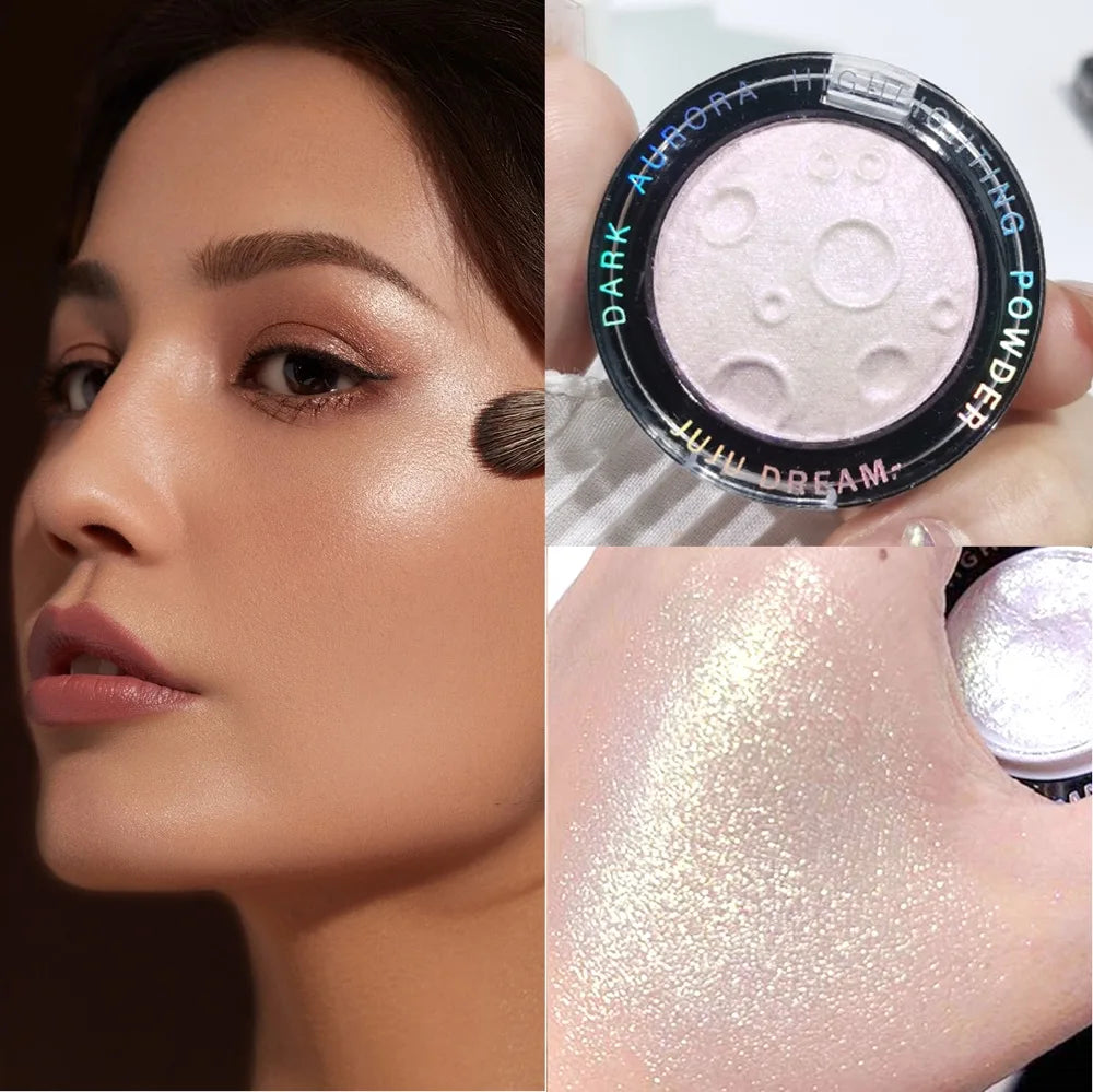 Planet 3D Highlighter Powder 5 Shades Glow Face Eyes Body Moon Design Qme