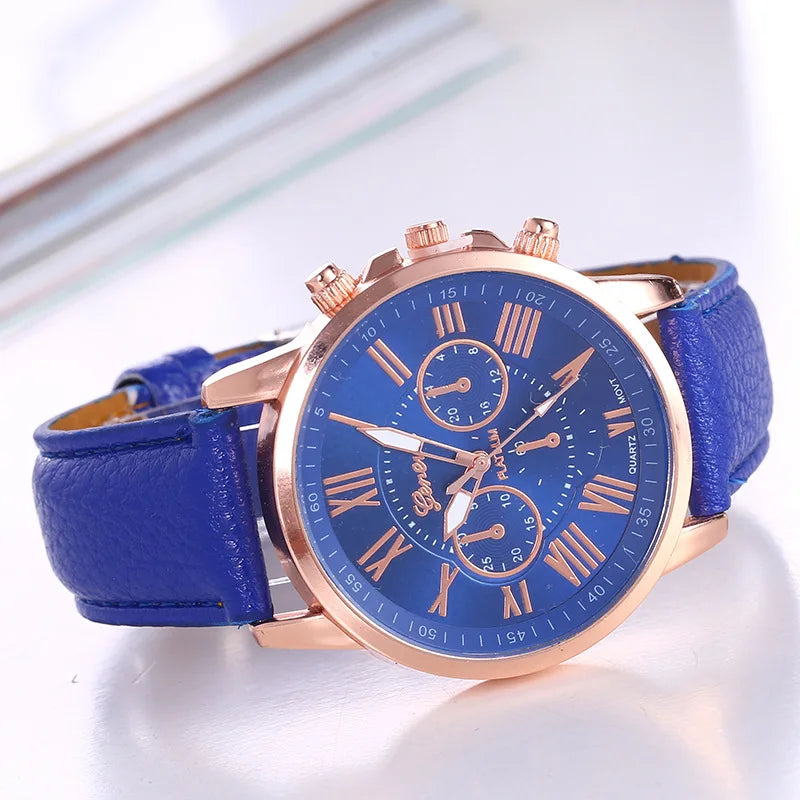 Womens Watches Brand Sport Style Fashion Ladies Watch Leather Watch Women Girls Female Quartz Wristwatches Montre Femme Qme