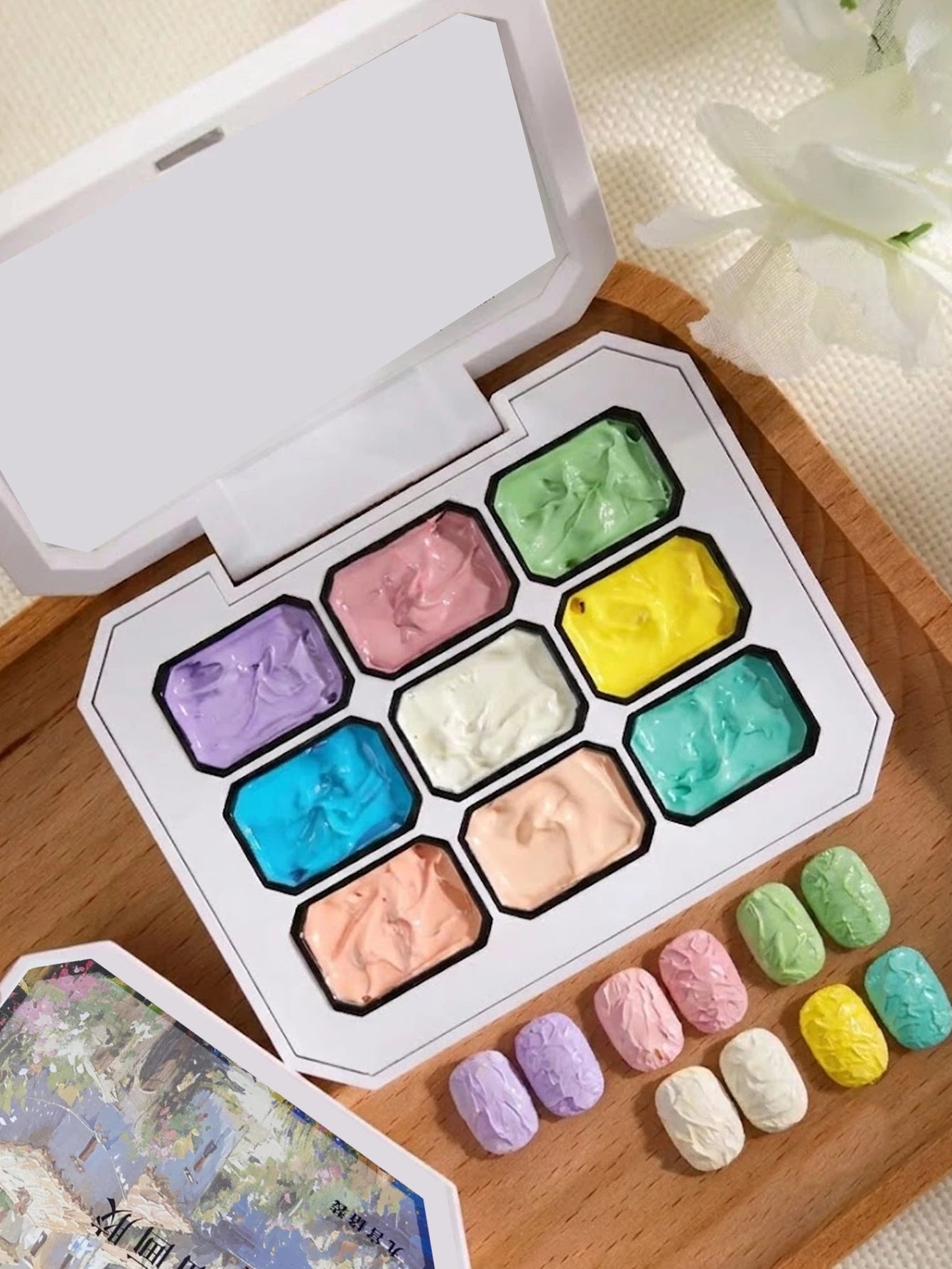 9-Color Macaron Gel Polish Solid UV Nail Gradient Blush Pat-on Summer Qme