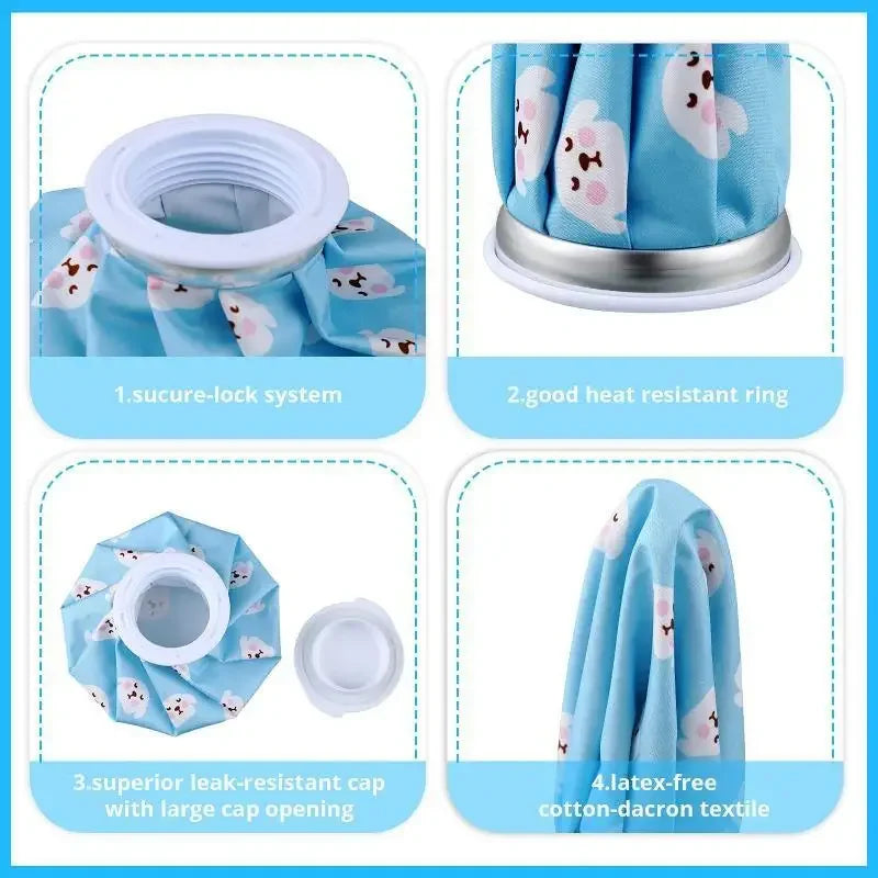 Reusable Ice Water Bag Adults Cold No-leak Elastic Breathable Cute Qme