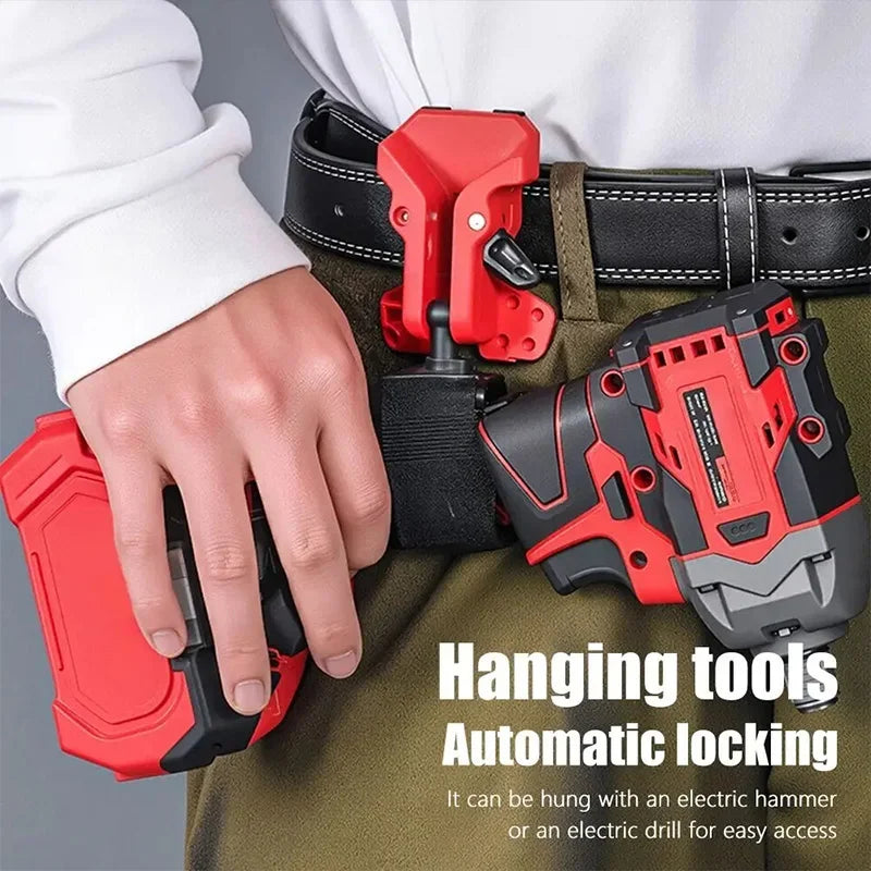 Self-locking Drill Holder Belt Clip Quick Release High-hardness Quick-hook Tool Holder Portable Tool Organizer Qme
