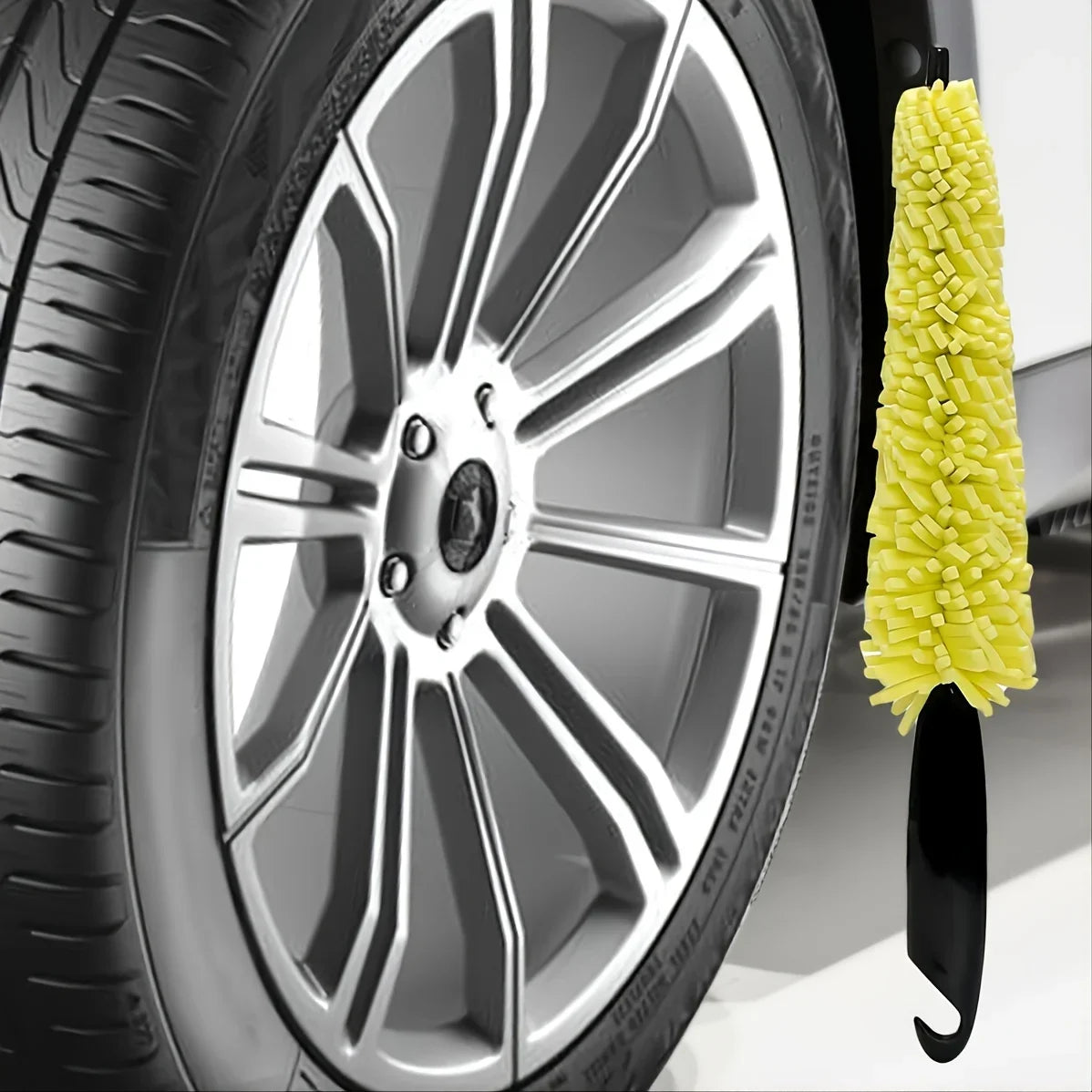 5pcs Effortlessly Clean Your Car Wheels with this Tire Rim Cleaning Tool! Qme