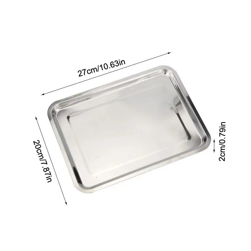 Stainless Steel Baking Tray Removable Cooling Rack Non-stick BBQ Pan Qme S