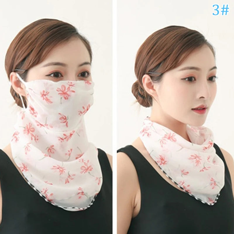 Women Mask Scarf Sun Protection Outdoor Riding Dustproof Cycling Qme C