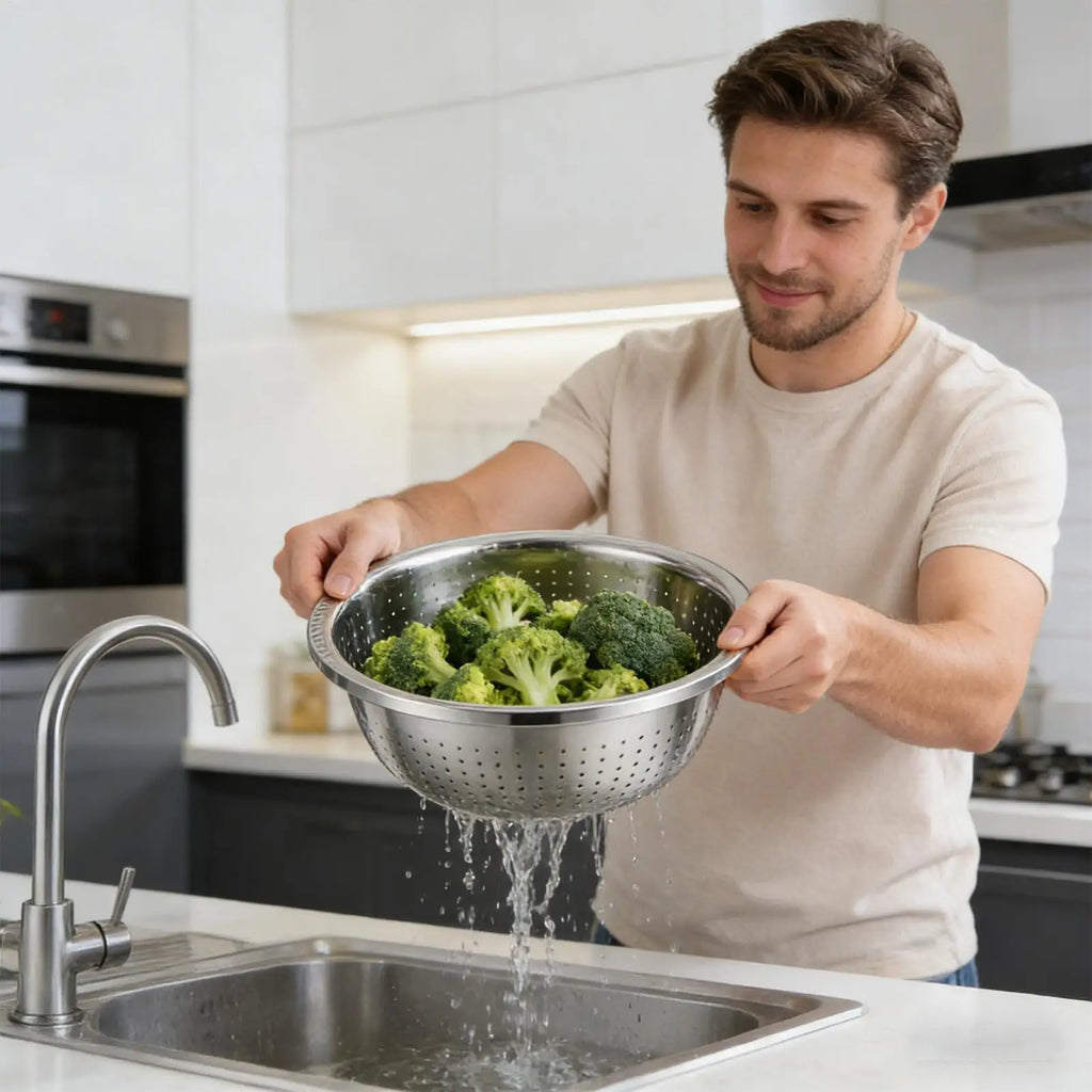 Stainless Steel Basin Rice Rinser Shredding Drainage Bowl Multifunctional Stainless Steel Basin With Grater For Kitchen Salad Qme