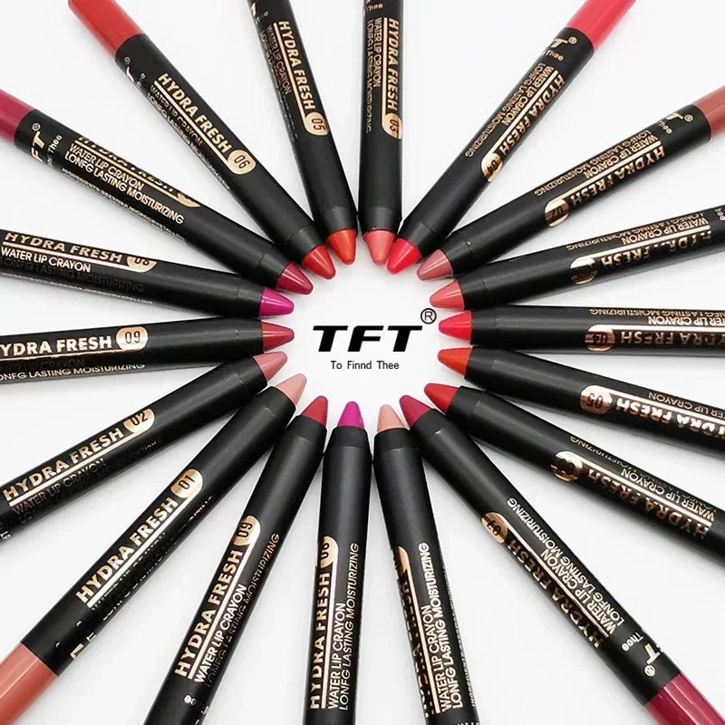 Matte Velvet Lipstick Pencil Waterproof Long Lasting Sexy Red Lip Sticks Non-Stick Cup Makeup Lip Tint Pencil Cosmetics 15Colors Qme