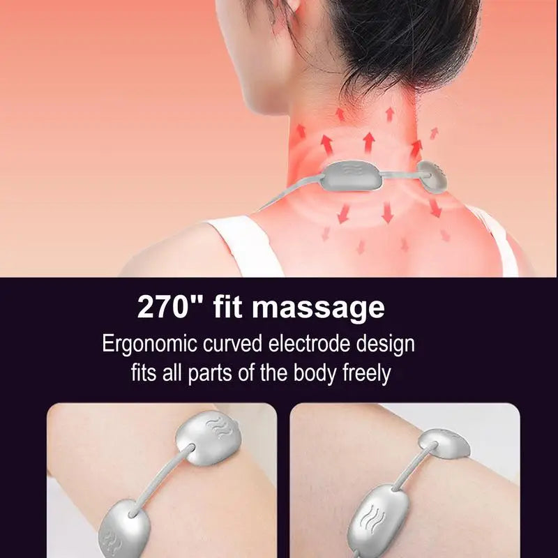 Heated Neck Massager Sleep Massag Smart Cervical Necklace Portable Qme