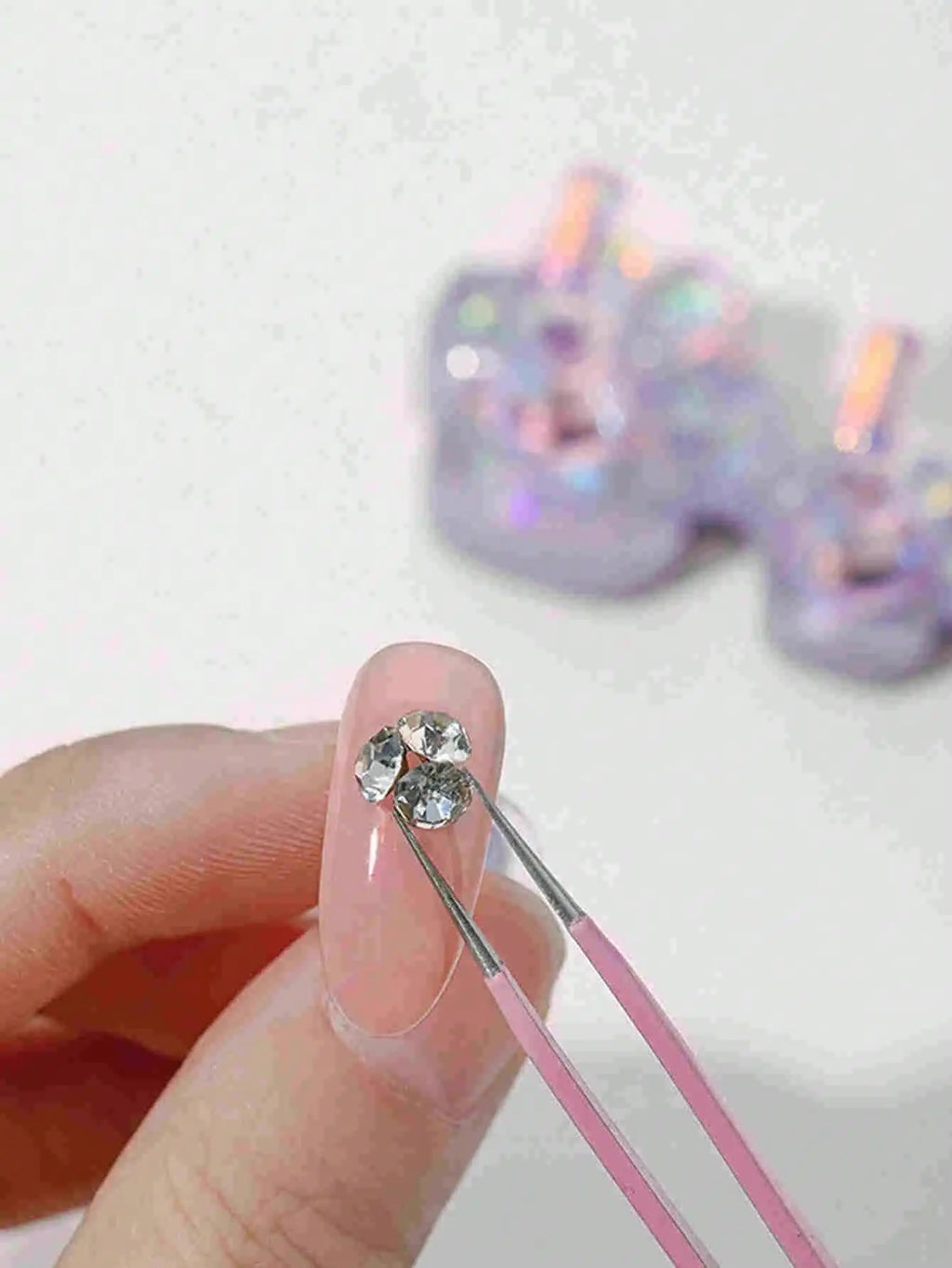 Nail Art Practice Base Aurora Holographic Tips Display Stand Soak Off Qme