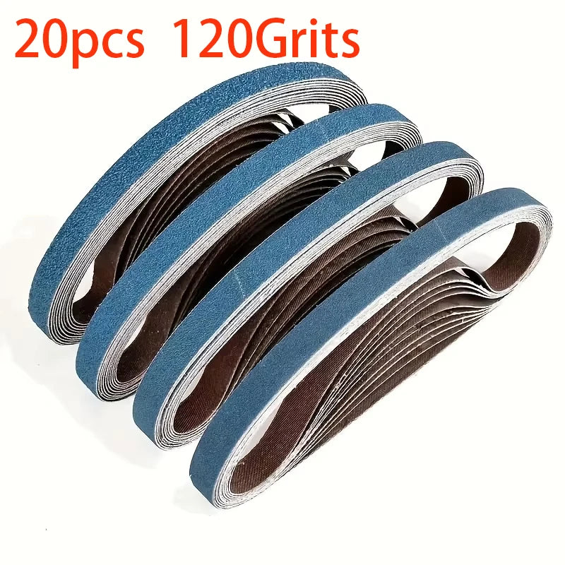 10/20 Pieces 10x330mm Sanding Belts Fused Alumina Zirconia 3/8"x13" Sander Belts 4-Option Grit 40 | 60 | 80 | 120 Qme 20pcs 120Grits