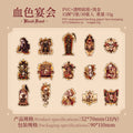 30 pcs Undead Skeleton Series Skeleton Decorative PET Stickers Scrapbooking Diary Album Phone Cup Journal Planner Stationery Qme C