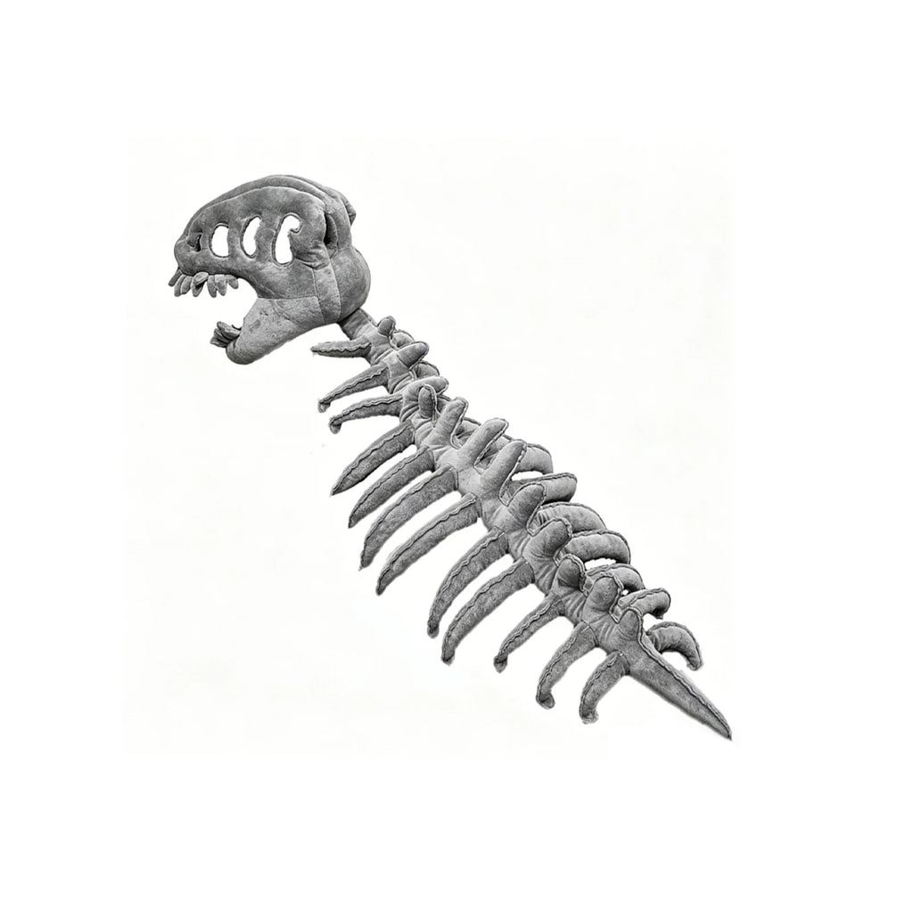 2026 New Soft Dinosaur Skeleton Costume Headpiece Children Adult Party Props Cosplay Wearable Cute Dinosaur Suit Christmas Gift Qme Grey 80cm